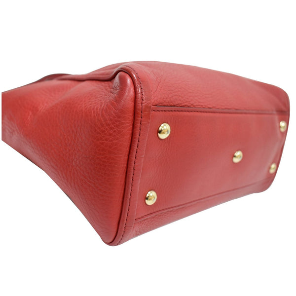 GUCCI Soho Leather Top Handle Shoulder Bag Red 369176