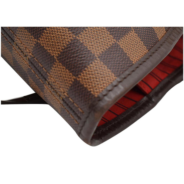 LOUIS VUITTON Neverfull MM Damier Ebene Tote Bag Brown