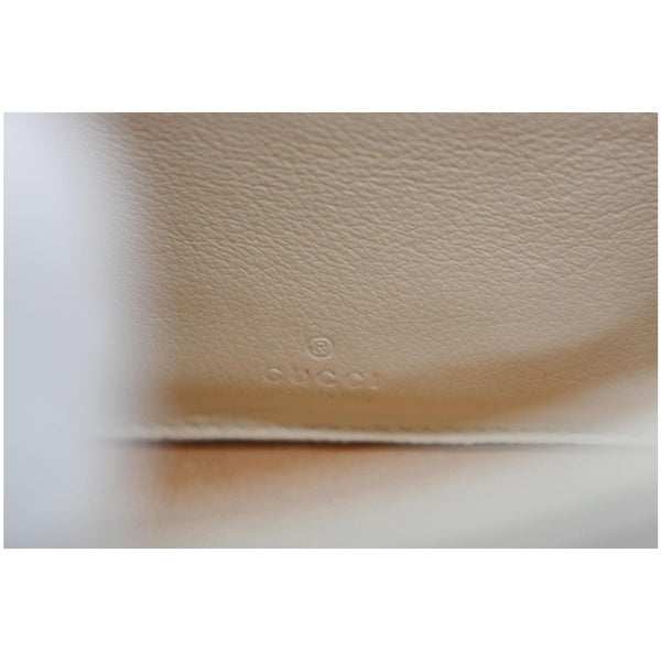 GUCCI Rajah Mini Leather Chain Shoulder Bag White 573797
