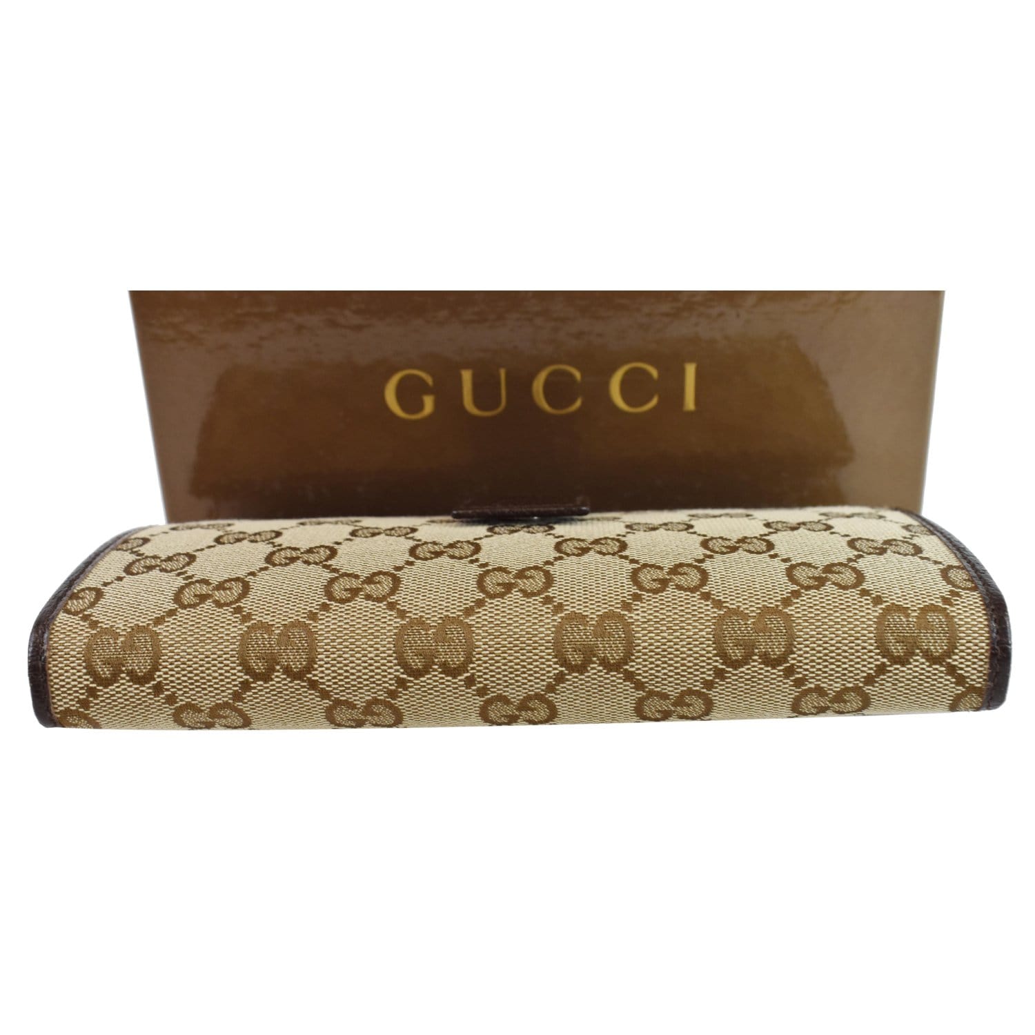 Gucci, Bags, Gucci Continental Flap Gg Guccissima Leather Dark Brown  Authenticity Guaranteed