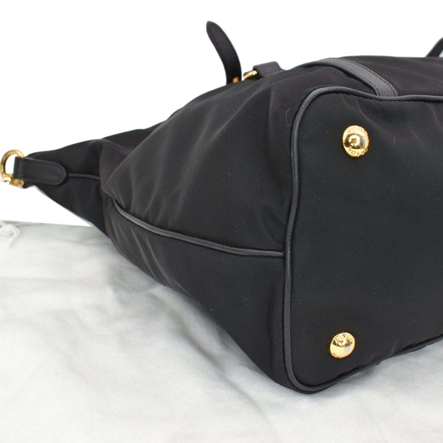 Prada 1BA275 Tessuto Nylon & Saffiano Leather Bag Black