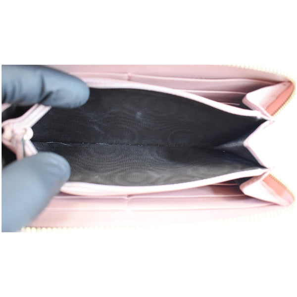GUCCI Micro GG Guccissima Zip Around Wallet Pink 449391