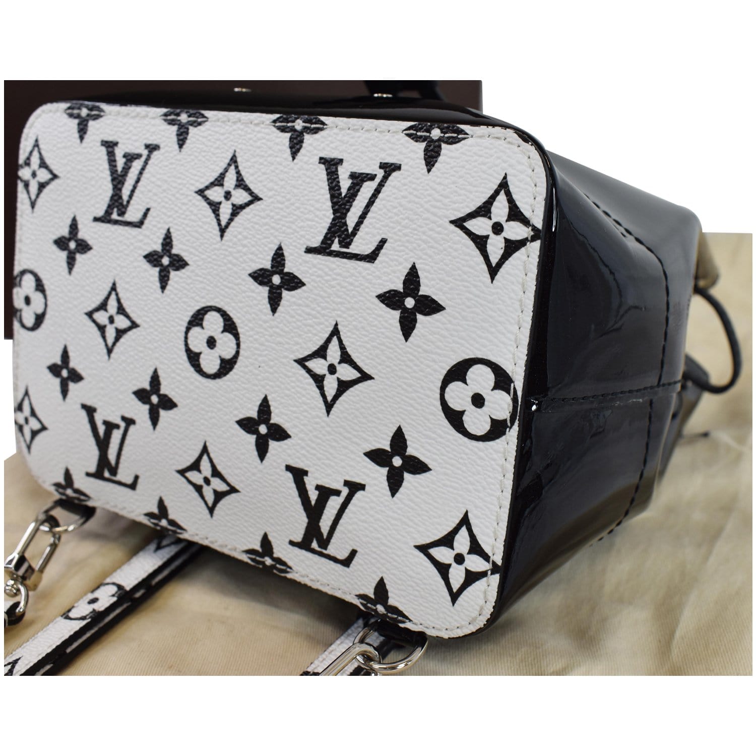 LOUIS VUITTON Hot Springs Backpack White Monogram and Patent