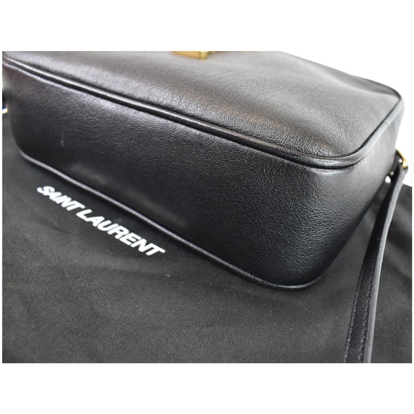 YVES SAINT LAURENT Lou Camera Monogram Leather Shoulder Bag Black