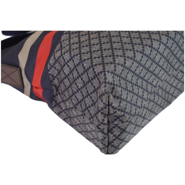 GUCCI Diamante Nylon Crossbody Messenger Bag Blue/Red 270410