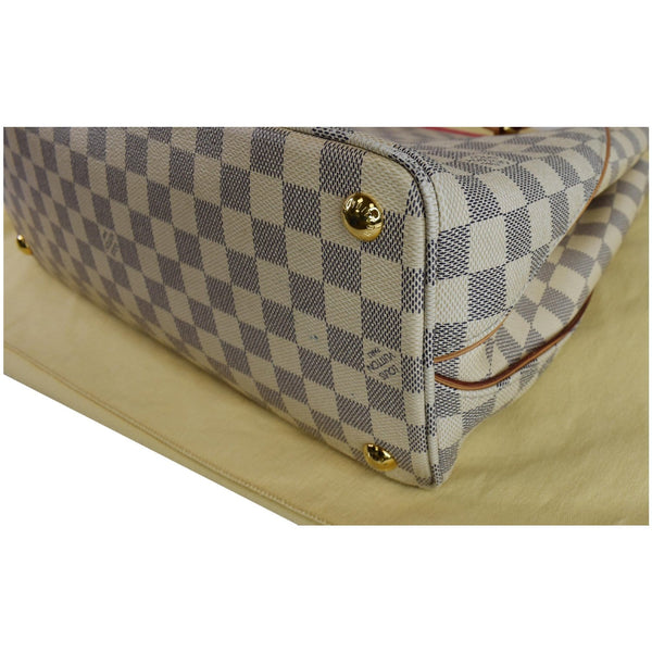LOUIS VUITTON Calvi Damier Azur Shoulder Bag White