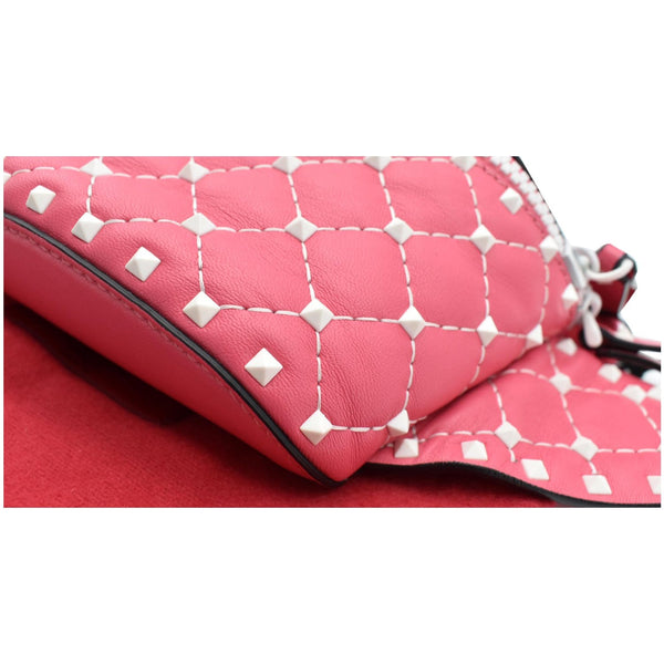 Valentino Free Rockstud Spike Leather Belt Bag Pink exterior