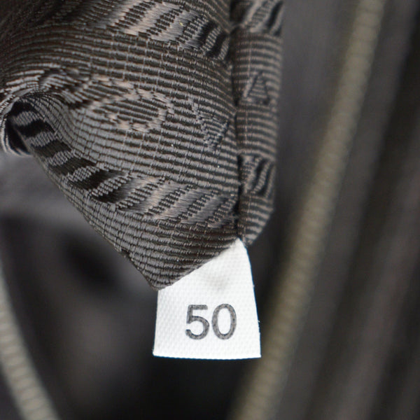 PRADA Gradient Antik Frame Leather Satchel Bag Bronze Metallic