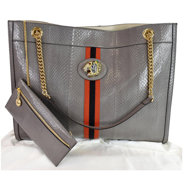 Gucci Rajah Large Snakeskin Tote handbag