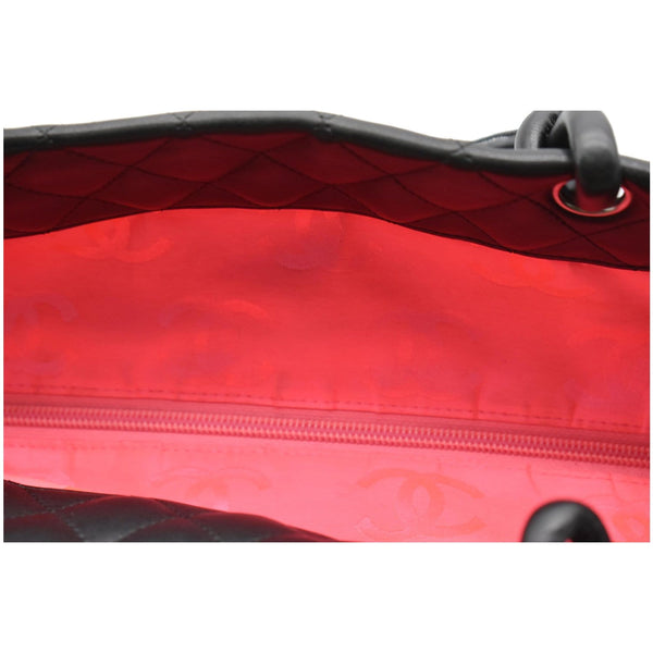 Chanel Cambon Ligne Quilted Leather Large Tote Bag Black