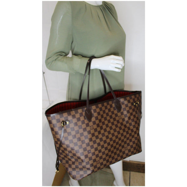 Louis Vuitton Neverfull GM Damier Ebene Satchel Handbag