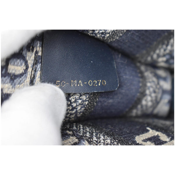 CHRISTIAN DIOR Mini Dior Book Oblique Embroidery Tote Bag Blue