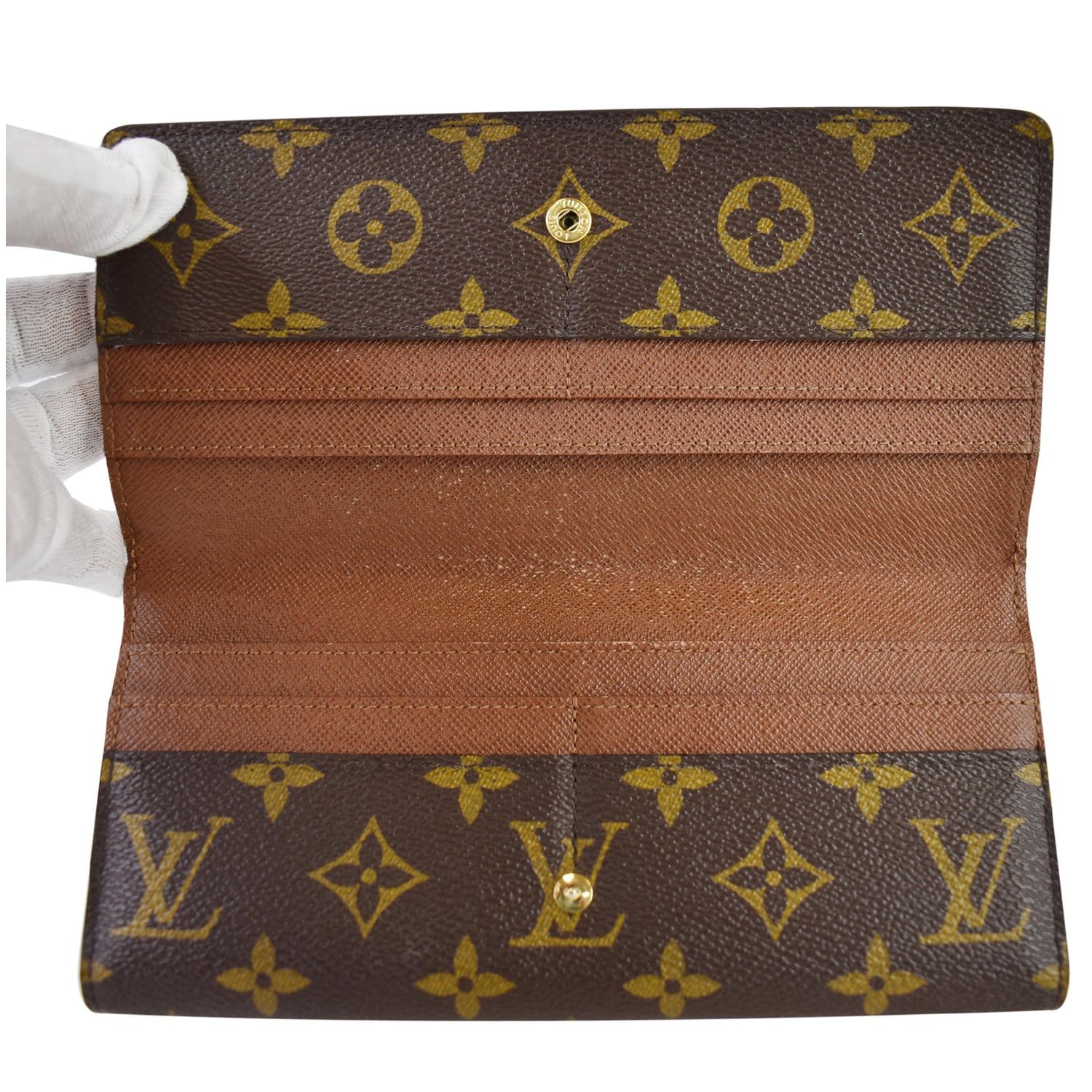Emilie leather wallet Louis Vuitton Brown in Leather - 22282342