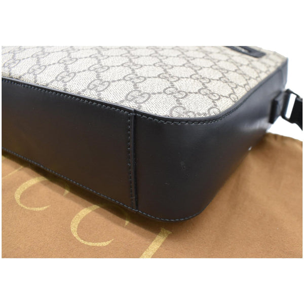 GUCCI Flat GG Supreme Canvas Messenger Bag Beige 473878