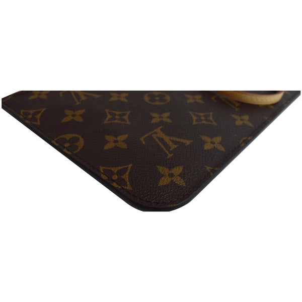 LOUIS VUITTON Pochette Wristlet Pouch Monogram Canvas Neverfull MM Brown