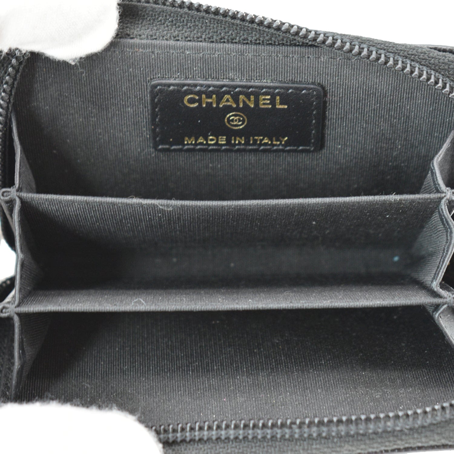 Chanel Boy Zip Around Coin Purse Wallet Quilted Caviar Gold-Tone Black in  Caviar with Aged Gold-tone - US