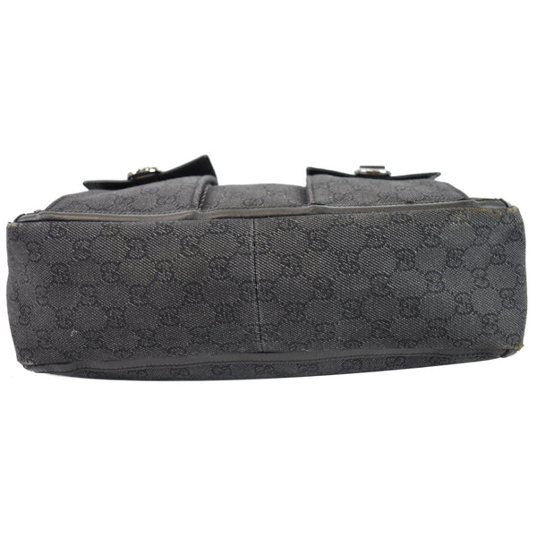 Gucci Abbey Pocket Medium GG Denim bag bottom Black