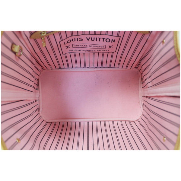 Louis Vuitton Neverfull MM Rose Canvas Interior Bag