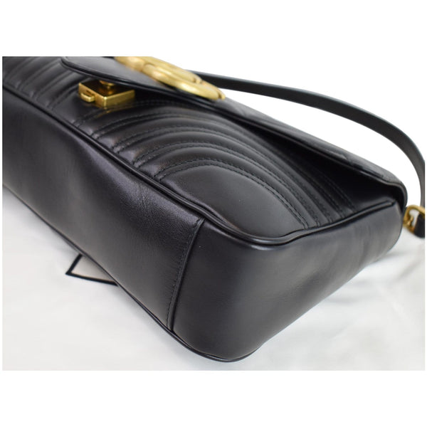 GUCCI GG Marmont Medium Matelasse Shoulder Bag Black 443496
