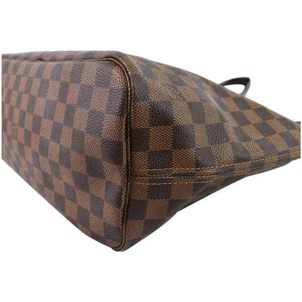 Louis Vuitton Neverfull MM Damier Ebene Tote Handbag corner