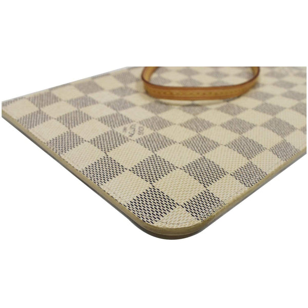 preowned lv Neverfull MM Damier Azur Pochette Pouch