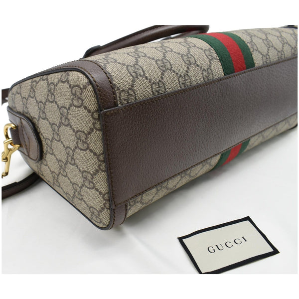 GUCCI Ophidia GG Canvas Medium Top Handle Shoulder Bag Beige 524532