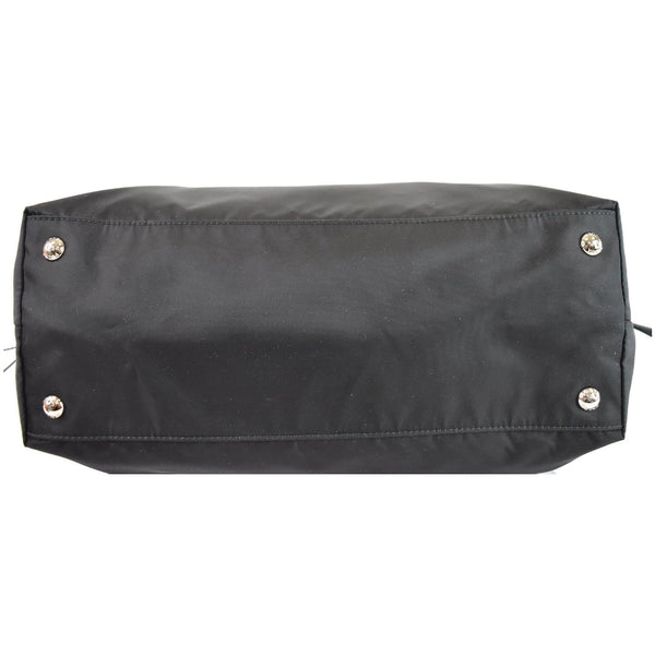 PRADA Vela Side-Cinch Nylon Tote Shoulder Bag Black