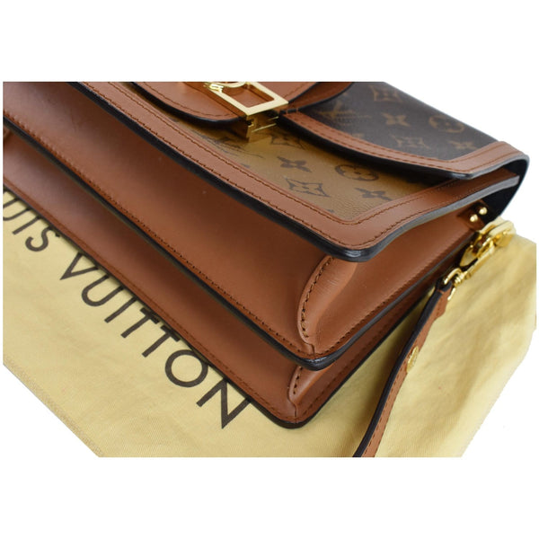 LOUIS VUITTON Dauphine MM Monogram Reverse Canvas Shoulder Bag Brown