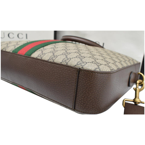 GUCCI Ophidia Soft GG Supreme Canvas Leather Briefcase Shoulder Bag Beige 574793