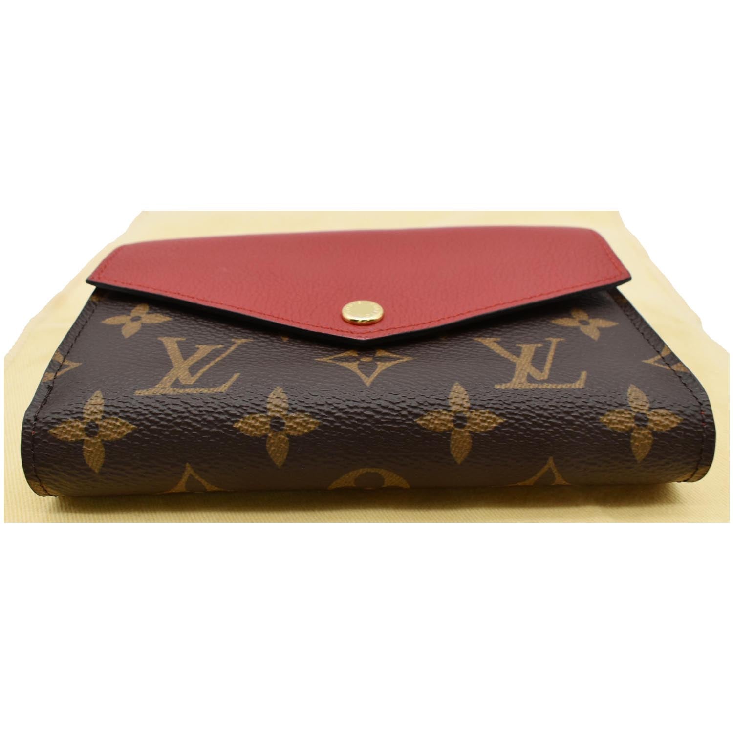 Louis Vuitton Monogram Compact Pallas Wallet with Red Cerise - A