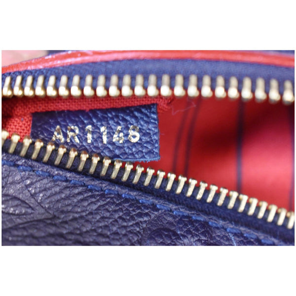 LOUIS VUITTON Metis Pochette Empreinte Leather Crossbody Bag Blue