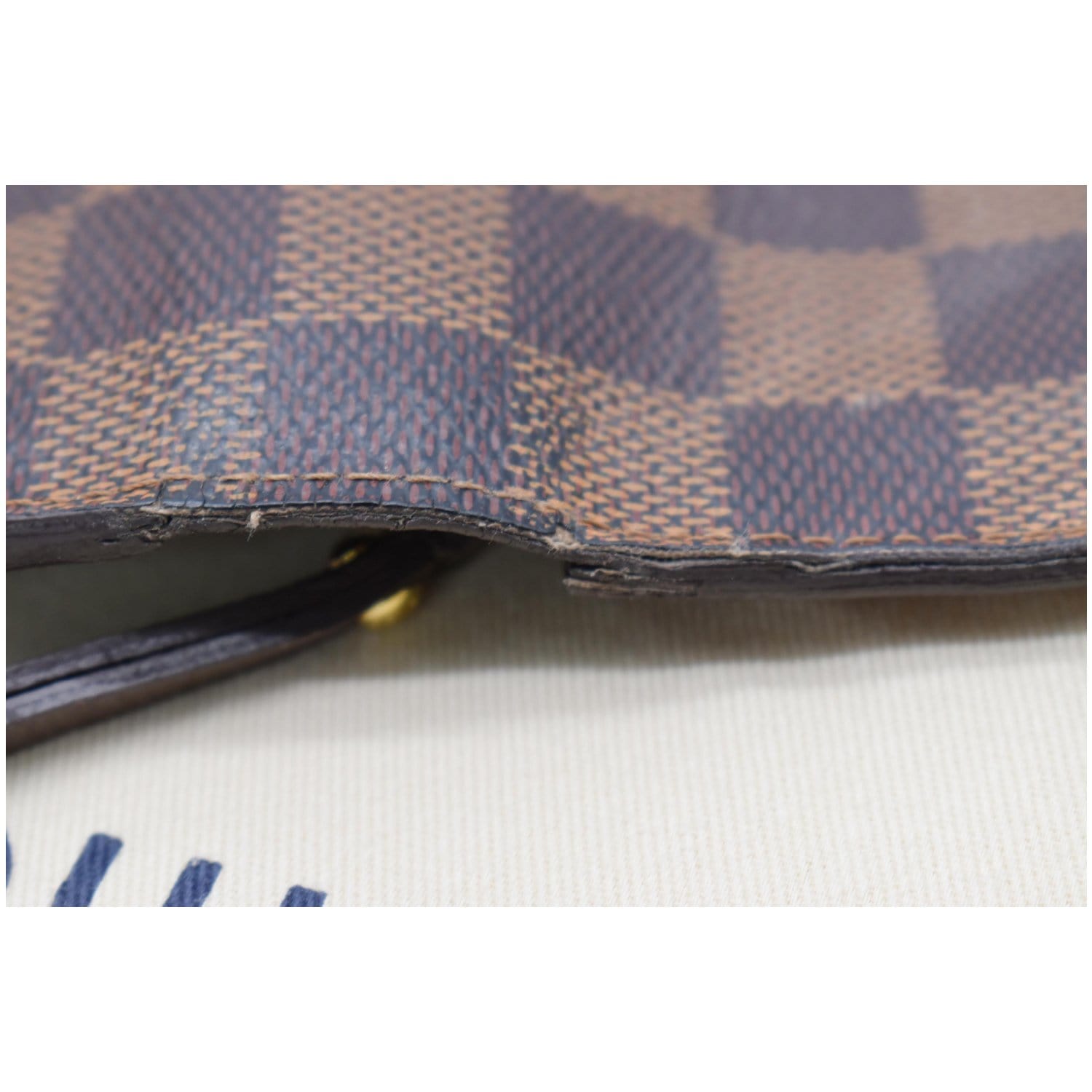 Louis Vuitton Brown, Pattern Print Damier Ebene Coated Canvas Insolite Wallet
