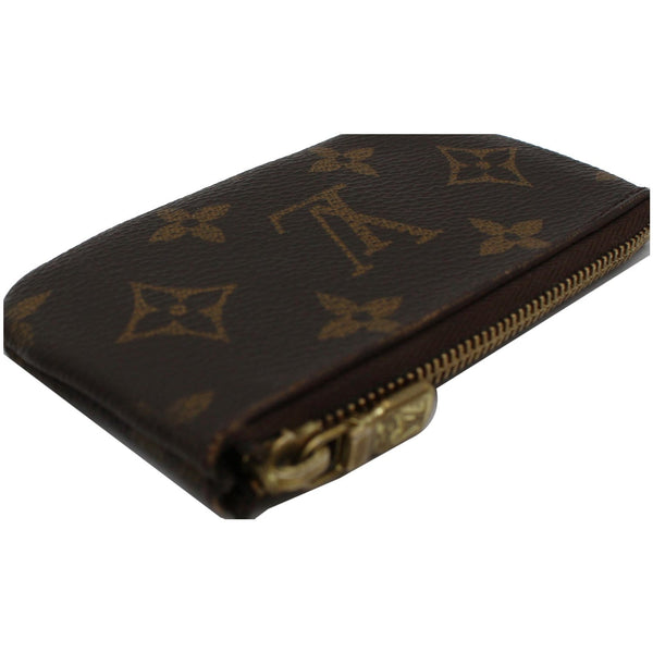 LOUIS VUITTON Pochette Key Cles Monogram Canvas Coin Case Brown
