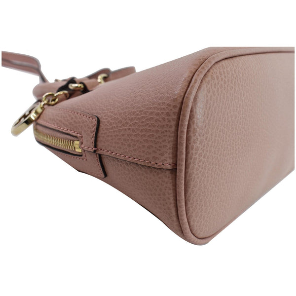 GUCCI Dome Small GG Charm Leather Crossbody Bag Pink 449661