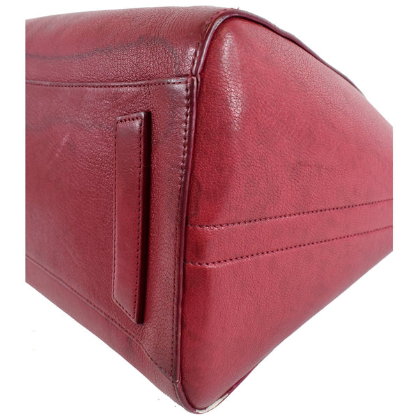 GIVENCHY Antigona Medium Goatskin Leather Shoulder Bag Red