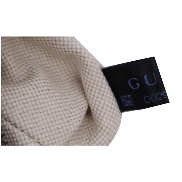 Gucci Logo Grained Calfskin Leather Messenger Bag Black