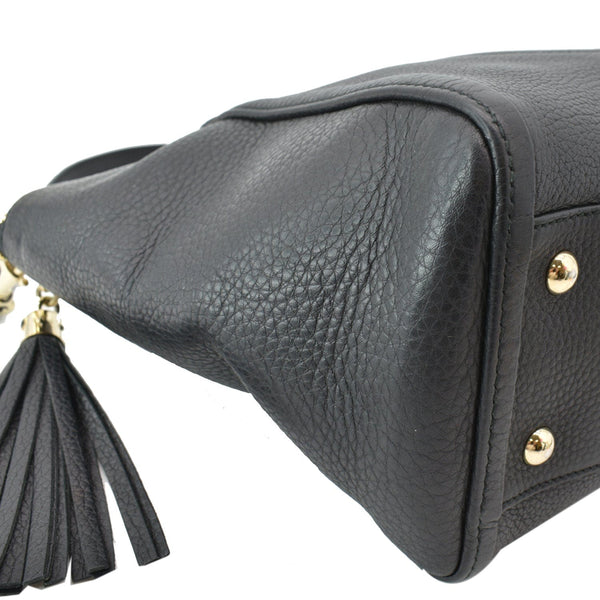 Gucci Soho Tassel Pebbled Leather Top Handle Crossbody Bag