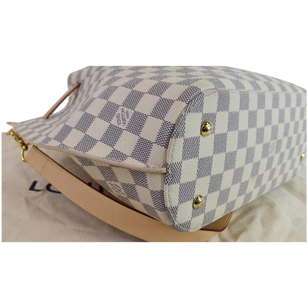 LOUIS VUITTON Girolata Damier Azur Shoulder Bag White