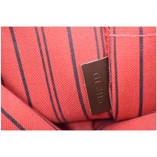 LOUIS VUITTON Neverfull MM Damier Ebene Pochette Wristlet Pouch Brown