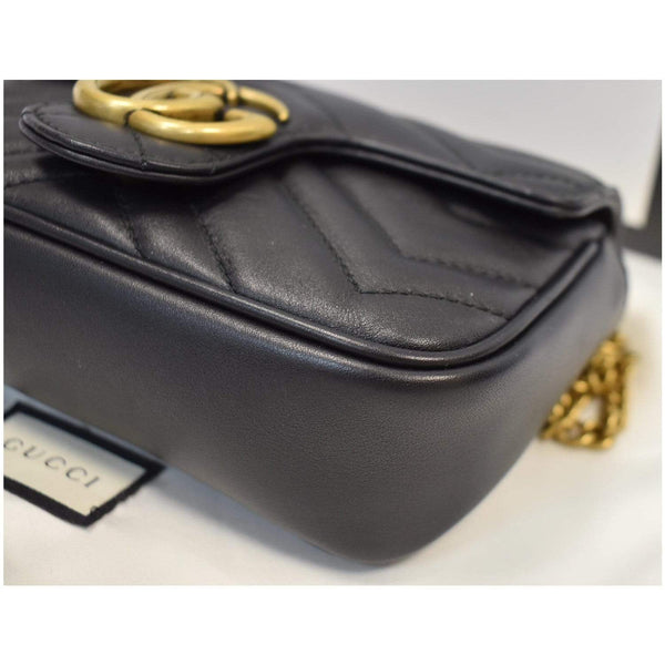 preowned Gucci GG Marmont Super Mini Leather Crossbody Bag