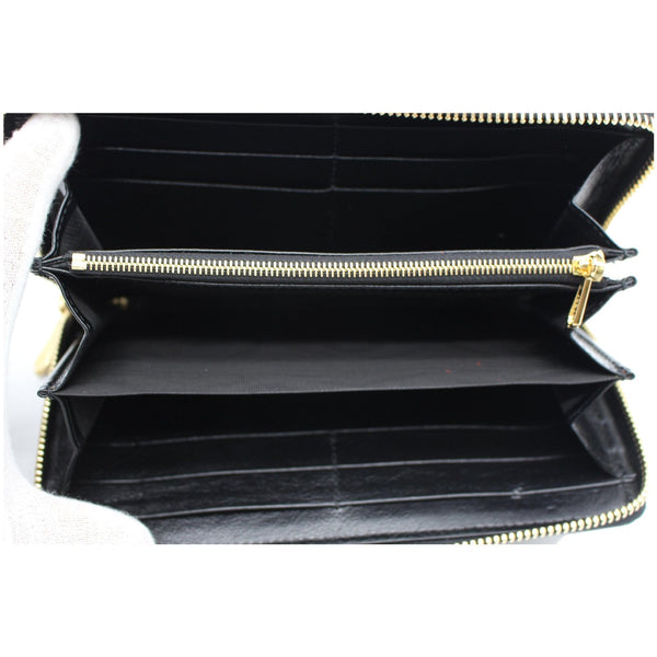 GUCCI Rajah Zip Around Leather Wallet Black 573791