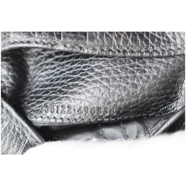 Gucci French Flap Leather Wallet Black serial Code