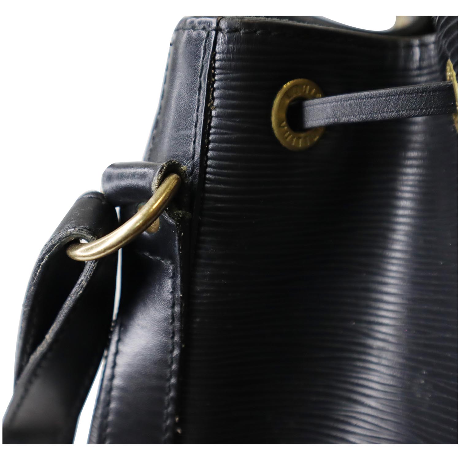 Louis Vuitton, Bags, Louis Vuitton Petit Noe Black Epi Leather Bucket Bag