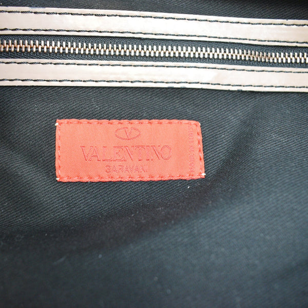 VALENTINO Nuage Bow Patent Leather Tote Bag Nude