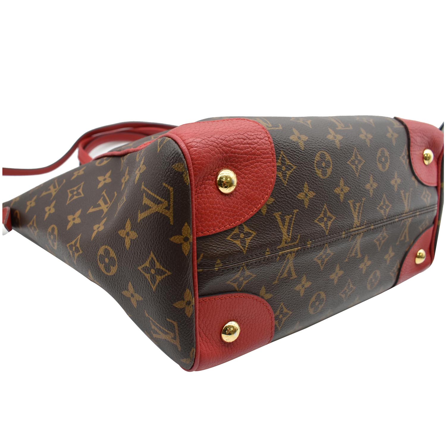  Louis Vuitton, Pre-Loved Red Monogram Canvas Neverfull MM NM,  Red : Luxury Stores