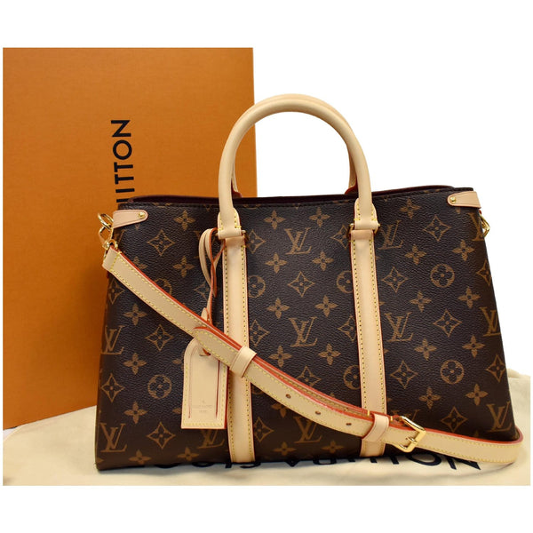 LOUIS VUITTON Soufflot MM Monogram Canvas Shoulder Bag Brown