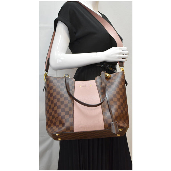 LOUIS VUITTON Jersey Damier Ebene Shoulder Bag Magnolia