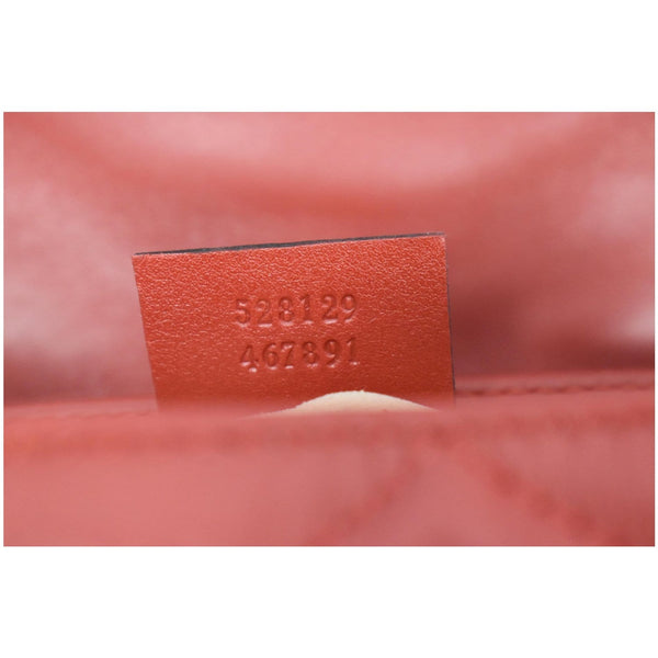 GUCCI GG Marmont Matelasse Leather Backpack Bag Red 528129