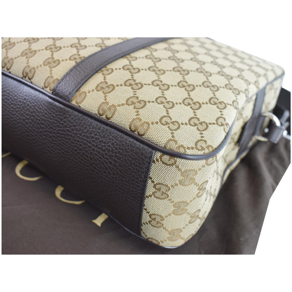 GUCCI GG Supreme Canvas Briefcase Beige 449168