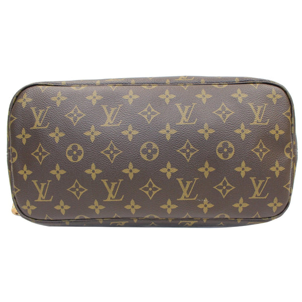Louis Vuitton Neverfull MM Monogram Canvas logo bottom